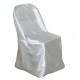 Satin Chair Cover for Folding Chairs Ivory