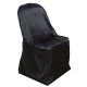 Satin Chair Cover for Folding Chairs Black