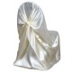 Satin Universal Chair Cover Ivory