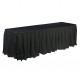 Polyester Table Skirt 15' Long Black