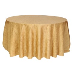 Round Tablecloth Krinkle Taffeta Gold 