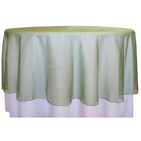 Organza Round Tablecloth  96" Green