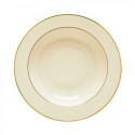 Ivory Soup Plate 8 ½” with Gold Band