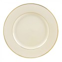 Ivory Chop Plate 12” with Gold Band