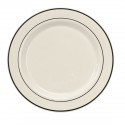 White Chop Plate 12” with Silver Band
