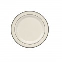 White Salad/Dessert Plate 7 ½” with Silver Band